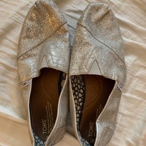 Glitter toms shoes